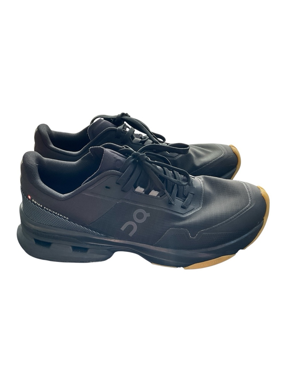 On Clouds- Men's Athletic Running Shoes - Black with Gum Sole
